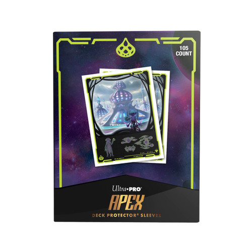 Edge of Eternities 105ct Apex Deck Protector sleeves Blue Mythic for Magic: The Gathering