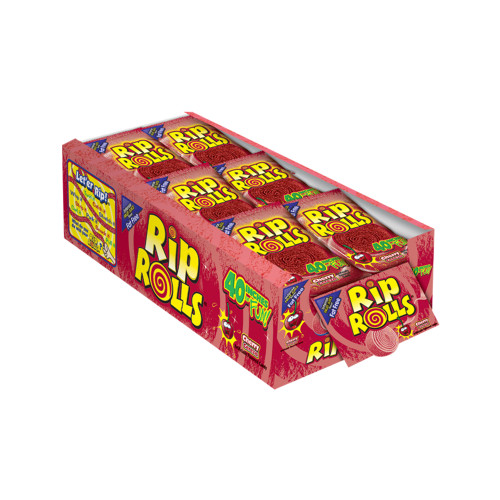 Rip Rolls Cherry 1.4 Ounce 24 Count