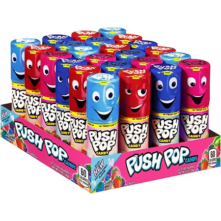 Push Pop Fruit Frenzy 0.5 Ounce 24 Count