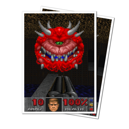 DOOM 105ct Apex Deck Protector Sleeves Cacodemon for Bethesda