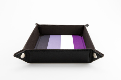 Pride Fold Up Velvet Dice Tray Asexual