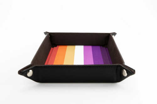 Pride Fold Up Velvet Dice Tray Lesbian
