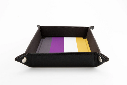 Pride Fold Up Velvet Dice Tray Nonbinary