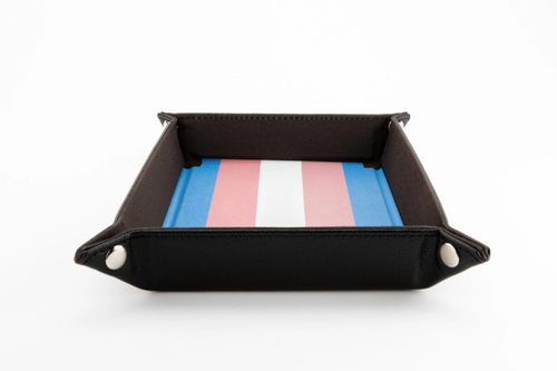 Pride Fold Up Velvet Dice Tray Transgender