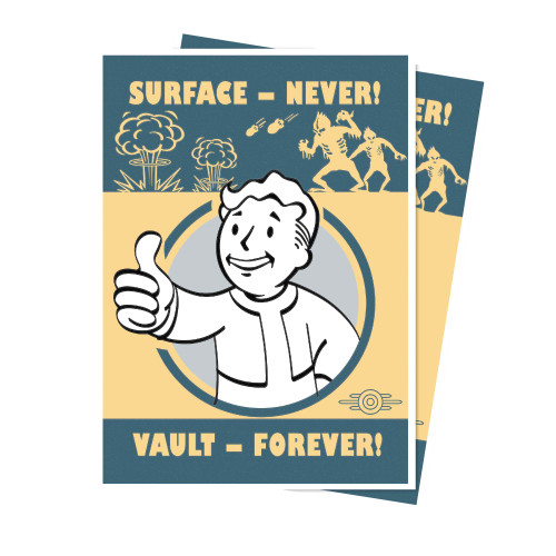 PRE-ORDER  Fallout - Vault Boy - Surface - Never! Vault - Forever! 105ct APEX DECK PROTECTOR® Sleeves for Tabletop Gaming