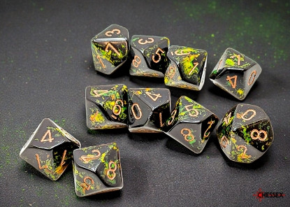 Brush Dice Deep Forest 10ct D10 Set