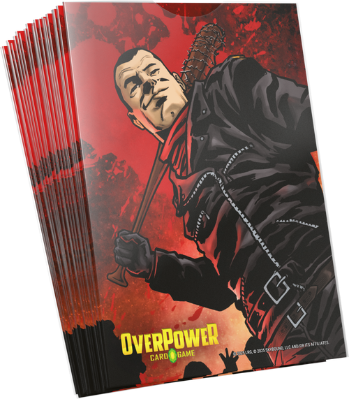 PRE-ORDER OverPower CCG: Skybound Sleeves 100ct NEGAN - The Walking Dead