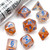 Lab Dice 5 Borealis Polyhedral Rose Gold/Light Blue Luminary 7ct Dice Set