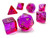 Gemini Polyhedral Translucent Red-Violet/Gold 7ct Dice Set