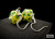Hook Earrings Mini-hedral D20 Marble Green