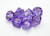Lab Dice 7 Translucent Polyhedral Lavender/Gold 7ct Dice Set