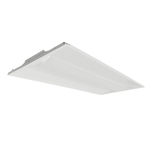 Eiko VLR1 Volumetric Troffer Retrofit, 2x4, PowerSet 90/75/65W, FieldCCeT 3500/4000/5000K, 120-347V, 0-10V Dimming - White rectangular LED troffer light fixture for commercial ceiling installation.