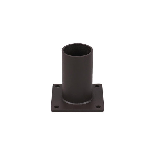 Eiko Wall Mount Bracket, 4 inches long with 2-3/8 inch tenon, bronze finish, sturdy metal construction for secure mounting.