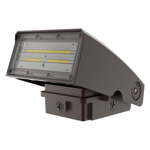 Adjustable Wallpack 1560 Lumens 12 Watts 70CRI 5000K 120-277 Volts Dimmable Bronze
