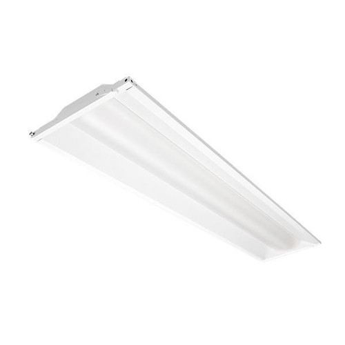Alphalite IRT Series, Infinity Volumetric LED Troffer Retrofit Kit, white LED light fixture for 1x4 fluorescent ceiling openings with 23W power, 3000 lumens brightness, 82+ CRI, 0-10V dimming, 120-277V input, 7 years warranty, rated for 70,000 hours.