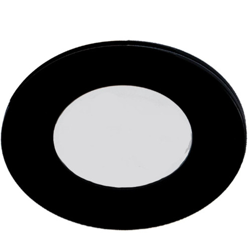 Westgate Manufacturing 12V SLIM PUCK LIGHT, ETL, 3000, black round puck light with a white diffuser.