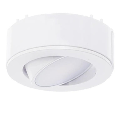 Westgate Manufacturing 4W 275LM 3000K Plastic White 1 LED 120V Adjustable Puck Lights, ceiling-mounted LED puck light with adjustable tilt.
