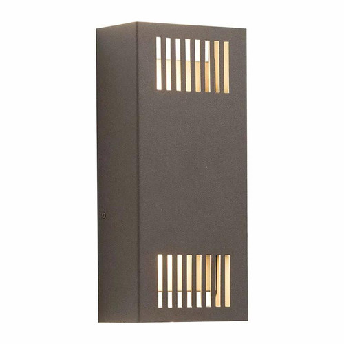 Westgate Manufacturing SMALL CREST WALL SCONCE, Small Crest by Westgate - Bronze Grille wall sconce with a rectangular design and vertical slats.