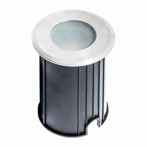 Westgate Manufacturing 12V Integrated LED In Ground Lights - IGL-3W-40K, modern in-ground landscape lighting fixture with a circular LED light and durable black and silver construction.