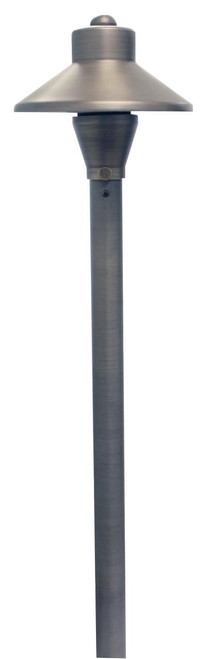 Westgate Manufacturing Landscape Lighting - Aged Nickel Area Lights - LA-112-AN, outdoor aged nickel finish area light fixture on a pole.