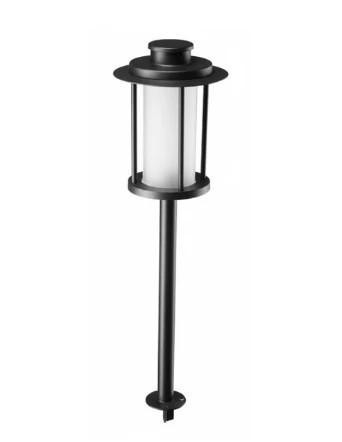 Westgate Manufacturing INTEGRATED PAGODA 12V 5W 5CCT 22inH BLK, outdoor landscape lighting fixture with a pagoda-style design, black finish, and adjustable height.