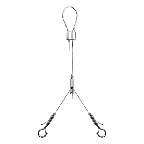 LED Winged Strip Light Adjustable 10Ft. 1/16" Single Suspension Cable