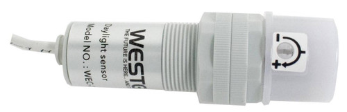 Westgate Manufacturing 0-10V Daylight Harvesting Light Sensor, white sensor device for adjusting lighting based on natural light levels.