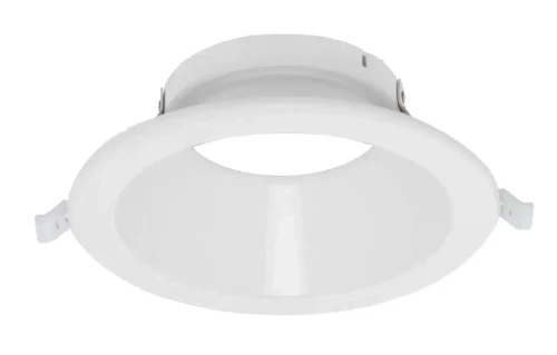 Westgate Manufacturing LED Commercial Clip-On/Snap-In Recessed Lights-CRLC-TRM-8-WH, white recessed lighting fixture with clip-on design for commercial use.