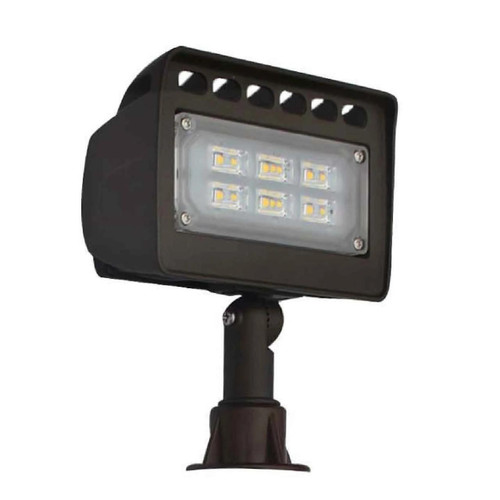 Westgate Manufacturing LF4 - 12V Integrated LED Wall Wash Lights - LF4-12V-6W-30K, a black outdoor LED wall wash light with multiple LED bulbs in a rectangular housing.
