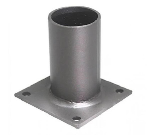 Westgate Manufacturing Wall Mount Bracket Bronze, cylindrical wall mount bracket with square base plate and four screw holes for secure installation.