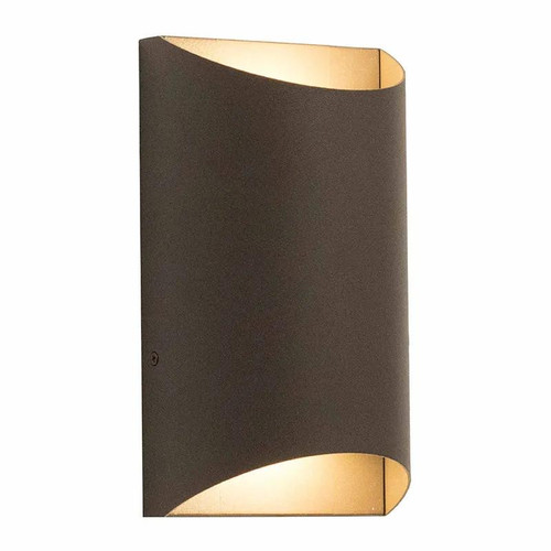 Westgate Manufacturing LED Wall Sconce Lunette 4000K B, modern black wall light with a curved design and warm white illumination.