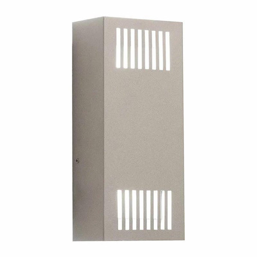 Westgate Manufacturing LED WALL SCONCEAPERTURE5000KSI, modern gray wall-mounted light fixture with vertical slits for illumination.