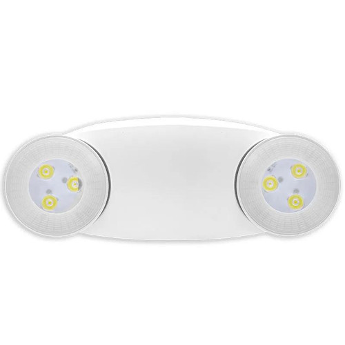 Westgate Manufacturing LED 2-Head Extra High-Output Emergency Light, 10W, 4200K, white exterior with adjustable dual LED heads for emergency illumination.