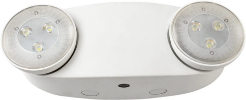 Westgate Manufacturing LED 2-Head High-Output Emergency Light, 3W, 4200K, white emergency lighting with dual LED heads for safety illumination.