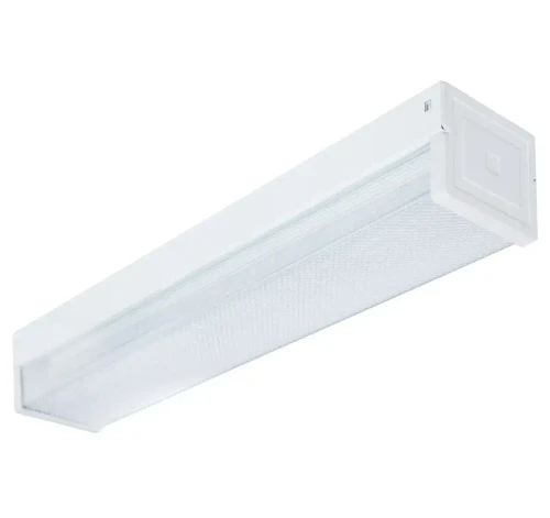 Westgate Manufacturing LED 2FT - Vanity Lights LVL-2FT-17W-30K, white LED vanity light fixture with a long, slim design and a textured diffuser for bathroom or mirror lighting.