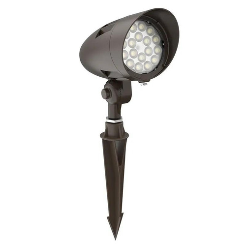 Westgate Manufacturing X-GEN BULLET 12V, Spec Series LED X-Gen Bullet Flood Lights, 24W, 4000K, Bronze, outdoor landscape spotlight with adjustable head and stake for ground installation.