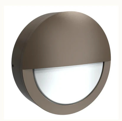 LED ROUND NAUTICA BULKHEAD 9/12/15W 30/40/50K PHOTOCELL, BRZ