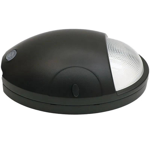 Westgate Manufacturing 120-277V Builder Series Decorative Outdoor LED AC/Emergency Unit, 15W, 3500K/4000K/5000K, modern black outdoor lighting fixture with clear lens for landscape or architectural lighting.