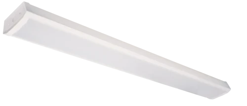 Westgate Manufacturing 4ft. LED Economy Wrap-Around Fixture, 40W, 3000K/4000K/5000K - WAE-4FT-MCT-DD, white LED ceiling light fixture with energy-efficient design and easy installation.