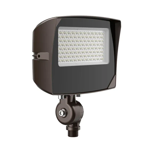 Medium Maximum-Feature Round-Back Flood Light with Knuckle, 20W/30W/50W, 3000K/4000K/5000K - LF4MAX-MD-20-50W-MCTPB-KN-P