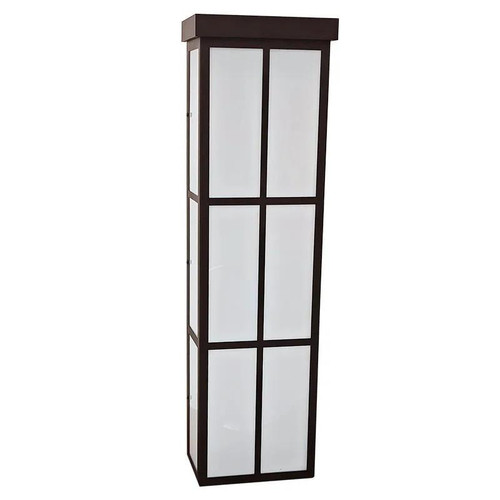 Westgate Manufacturing 24in SHOJI WINDOW SCONCE 30/24, 24” Shoji Window Wall Sconce, 18W/24W/30W, 3000K/4000K/5000K, modern black and white exterior wall lighting fixture.