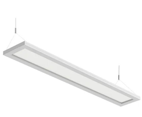 Westgate Manufacturing LED Suspended Up/Down Panel Lights, 40W, 3500K/4000K/5000K - SPL-4FT-40W-MCT-D, modern rectangular ceiling light fixture with adjustable suspension cables.