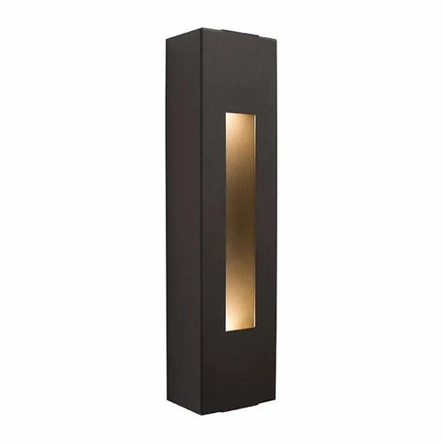 Westgate Manufacturing LED WALL SCONCE 5000K BR, modern black outdoor wall sconce with a gold interior, slim rectangular design, suitable for outdoor or indoor lighting.