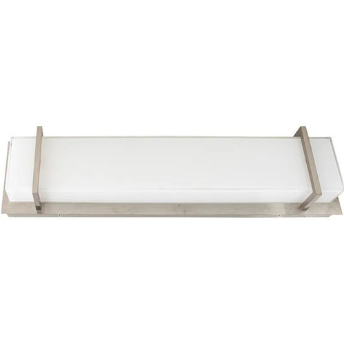 Westgate Manufacturing LVA Architectural LED Multi-CCT Vanity Light with Cube PC Lens, 16W, 2700K/3000K/3500K/4000K/5000K - LVA-24-MCT5-BN, shown on a white background with a sleek, modern design and a brushed nickel finish.