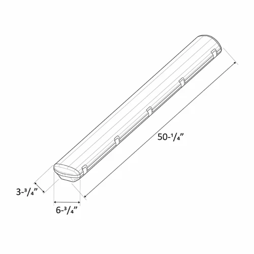480V LED Linear Vapor Light, 40W, 3500K/4000K/5000K - LLVT-4FT-40W-MCT-D-480V
