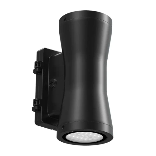 7" Architectural Commercial Designer Outdoor Cylinder, Up/Down Controls & Photocell, 18W/30W/45W/60W, 3000K/4000K/5000K - WMA-UDL-MCTP-BK-D