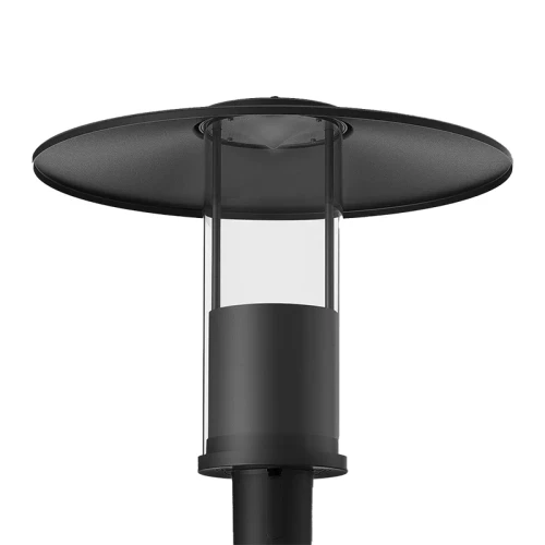 Modern Top-Hat Post-Top Area Light with Indirect Light Source, 12W/20W/30W/40W, 3000K/4000K/5000K - GPH-12-40W-MCTP-BK