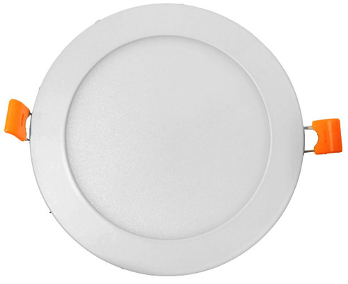 Westgate Manufacturing 6 Rough-In Plate 26 Long, a white circular electrical fixture with orange mounting clips for installation.