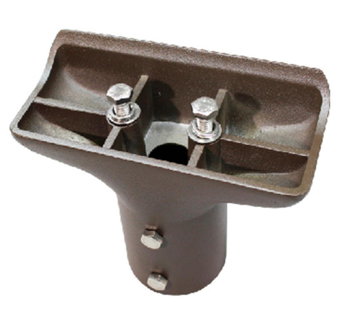 Westgate Manufacturing STREET LIGHT ARM 6 LONG WITH, a sturdy metal street light arm with two bolts for secure attachment.
