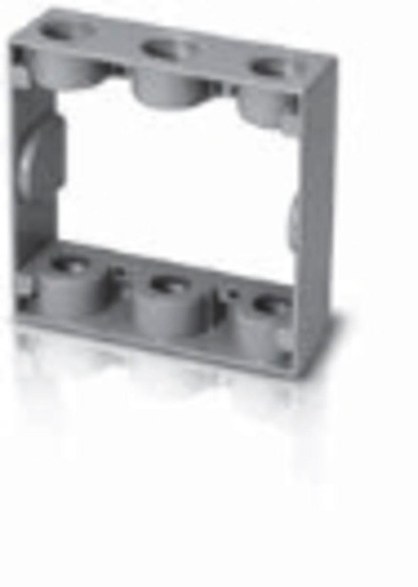 Westgate Manufacturing 3/4 inch trade size, 6 outlet hole electrical box, metal electrical enclosure with multiple round knockout holes.